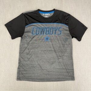 Dallas Cowboys Shirt Men’s Medium Short Sleeve Blue Black Gray Moisture Wicking